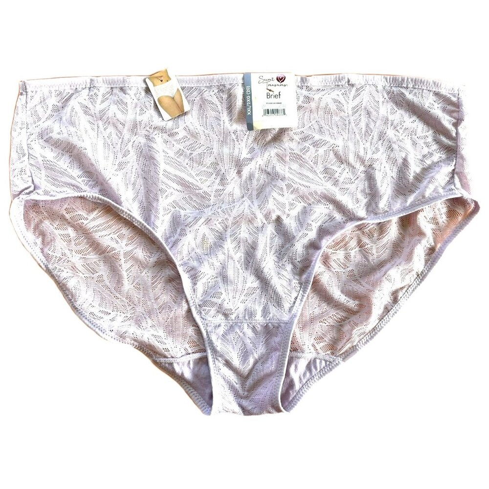Secret Treasures Leaf Lace Brief Panty Size XXL light Purple W233A